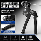 Stainless Steel Zip Ties Gun Kit,304 Metal Zip Ties Heavy Duty-EPX - Image 2