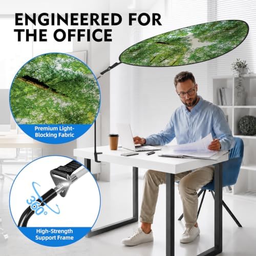 Office Cubicle Leaf Canopy Desk Shade, 52 Inch for Overhead Light Block - Image 4
