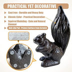 Cute Squirrel Cast Iron Bookends 2PCS, Heavy‑Duty Decorative Book Stoppers - Image 7