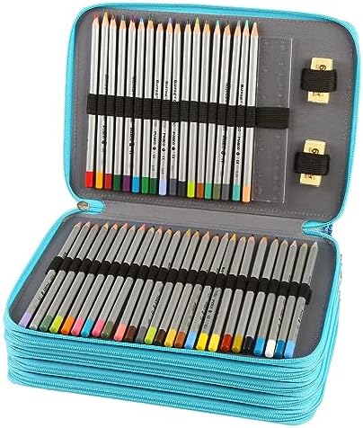 250 Slots Pencil Case 5-Layer Zipped Holder w/Handle - Image 2