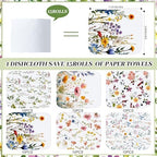 60 Pack Reusable Kitchen Cloths Cotton Towel, Wildflowers - Image 2