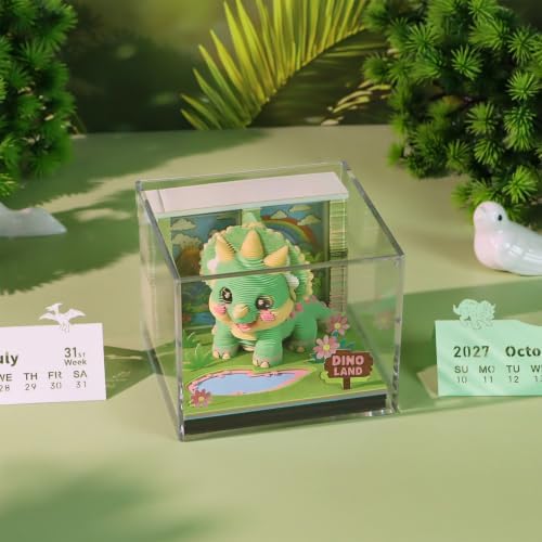 2027 3D Paper Carving Desk Calendar With LED Light - Image 3