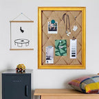 SOFE 21x27 Large Farmhouse Burlap Pin Board, Wood Framed Bulletin Board - Image 6