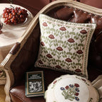ISAENNE Elegant French Linen Throw Pillow Cover,Set of 2,18"x18"-Estonia D - Image 3