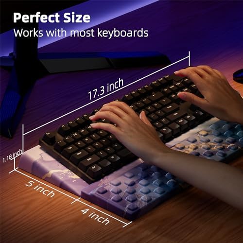 Ospelelf Computer Keyboard Stand Tilt with Wrist Rest, Comfy Ergonomic Keyboard Riser Holder for Desktop - Image 6