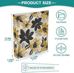 Black Gold Flower 3 Ring Binders 1.5 Inch Clear View Three Ring Binders Versatile Binder for Work School Office Supply 1 Pack - Image 5