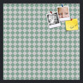 PinPix 24x24 inch Cork Bulletin Board. This Decorative Framed Pin Board Comes with Diamond Pattern in Green and White Design and Satin Black. Ideal for Home, Office Decor or School (PinPix-330) by PinPixBulletinBoards