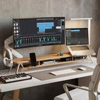 Fenge 42.5-Inch Monitor Stand Riser with Laptop, Phone & Headphone Holders - Image 3