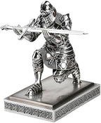 King's Guard Knight Pen Holder with a Letter Opener Desk Organizers Silver - Image 4