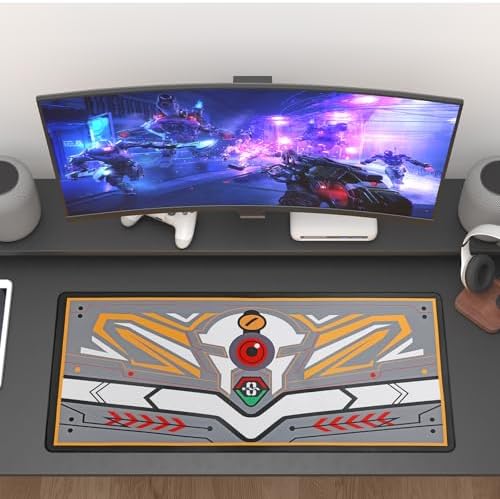 Mouse pad - Evangelion EVA Unit Inspired Futuristic Eye Design, Large 35.4"x15.7" - Image 6