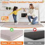 1-Inch Thick Anti-Fatigue Mat for Kitchen and Standing Desk, 20"x72", Khaki - Image 6