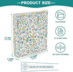 Flowers Boho 3 Ring Binders 1.5 Inch Round Rings Clear View Three Ring Binders Versatile Binder for Work School Office Supply 1 Pack - Image 5