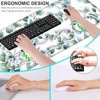 Keyboard Wrist Rest and Mouse Pad with Wrist Support Set Ergonomic Coaster,Memory Foam,Easy Typing Pain Relief,Large XL Desk Mat 31.5"x 11.8",Grass Leaves - Image 6