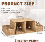 Large Wicker Diaper Caddy Changing Table Organizer, Khaki, Paper - Image 2