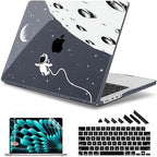 May Chen for 2026 MacBook Pro 14-inch M5 M4 M3 M2 M1 Pro/Max Chip, Release 2026 2025-2021, Model A3427 A3426 A3434 A3112 A3401 A3185, Plastic Hard Shell with Keyboard Cover, Astronaut Flight by MayChen