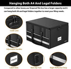 ENGPOW Large Fireproof Document Box with Lock＆Multi Pockets, 19"x16"x11" - Image 4
