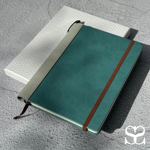 SETTINI® Vegan Leather Journal Gift Set with Pen 192 Pages, Sleek Teal - Image 5