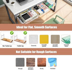 3-Pack Under Desk Drawer for Desk with Frame & Beam, Fits Where Standard Drawers Can't, 52mm Heightened Slide Out Organizer, Dual Adhesive or Screw Mount, Clear PET Under Table Storage - Image 7