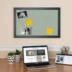 PinPix 36x18 inch Cork Bulletin Board. This Decorative Framed Pin Board Comes with Diamond Pattern in Nile Green Design and Satin Black. Ideal for Home, Office Decor or School (PinPix-380) - Image 3
