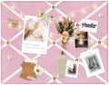 Flannel Fabric Pin Board with Criss-Cross Ribbons, 17x13 in by YINGXUN