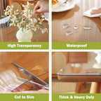 OstepDecor 39 x 71 in Clear Table Protector 1.5mm Thick Plastic Table Cover - Image 4