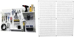 Wall Control Pegboard Organizer 4 ft. Metal Standard Tool Storage Kit With White Toolboard and Accessories - 30-P-3232W by Wall+Control