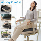 TranquilRelax XL Memory Foam Seat Cushion for Office Chair, 3.35-Inch, Gray - Image 4