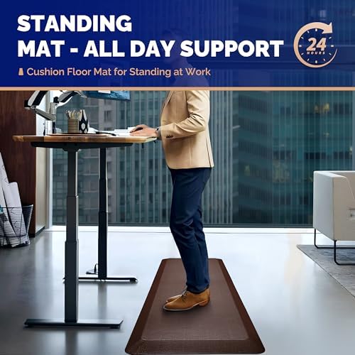 FEATOL Anti Fatigue Mat for Standing Desk & Kitchen Floor, 9/10 Extra Thick - Image 2