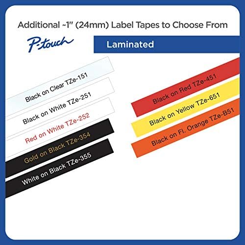Brother Genuine P-Touch TZE-S951 Tape, 1" (0.94") Wide Extra-Strength Adhesive Laminated Tape,Black on Matte Silver,Laminated for Indoor or Outdoor,Water-Resistant, 0.94" x 26.2' (24mm x 8M), TZES951 - Image 5