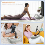 Pillow Tablet Holder Stand, 360°Adjustable Tablet Pillow Mount for Bed Lap Desk [Soft Skin-Friendly Fabric] fit for iPad, Galaxy Tab, Kindle, Fire, Phone, 4-13" (Detachable Washable, Gray) - Image 3
