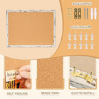 DOLLAR BOSS Cork Board, 36" X 24" Birch Bark Framed Bulletin Board - Image 2