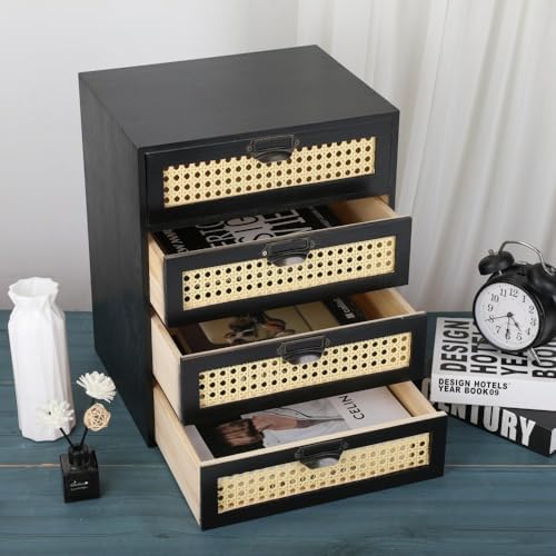 GoooodGIFT Wooden Drawers Large Wooden Box with Drawer, Black - Image 5