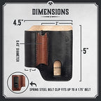 Made in USA Leather EDC Pouch | Leather Multitool Sheath/Holster for Men | Belt Clip/Pocket Organizer for Leatherman, Gerber & SOG Multitools | Knife/Multi Tool & Flashlight & Pen Holder - Image 6