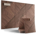 Fluxynara 6-Pack Large Felt Bulletin Board, Walnut Diamond by FLUXYNARA