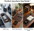LL LEATHER LOVERS Leather Desk Mat, 19" x 30" Dark Brown, Desk Mouse Pads on Top of Desks, Non Slip Top Grain Leather Desk Blotter, Laptop Desk Mat, Desk Writing Pad for Office and Home - Image 6
