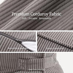 Pat. Pend. Corduroy Lumbar Support Pillow for Watching TV, Reading & Gaming, Triangle Cushion for Sofa, Armchair, Couch or Bed, Removable Washable Cover, Light Gray - Image 6