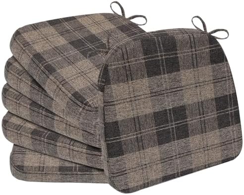 AAAAAcessories Chair Cushions for Dining Chairs, 17 x 16 x 2 in, Set of 6 by AAAAAcessories