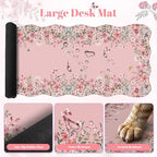 iLeadon Pink Mouse Pad, Scalloped Desk Mat Cute for Keyboard and Mouse - Image 5