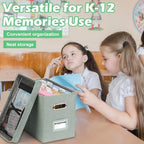 DOSTATNI School Years Organizer Kit K-12 School Years Memory Keeper with 15 Hanging File Folders Plastic 4 different Labels Memory Keepsake Box for kids Storage Pictures File Keeper (Green) - Image 6