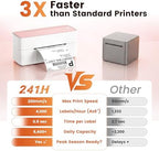 Phomemo High-Speed Thermal Label Printer, 241H Label Printer & 20Pcs Labels - Image 2