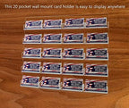 Marketing Holders Hanging Business Card Holders 20 Pocket Clear Acrylic Slots Display Rack with Hardware for 3.5" x 2" Horizontal Gift or Appointment Cards - Image 3