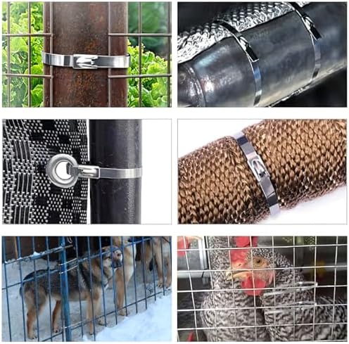 1000Pack Stainless Steel Cable Zip Ties 12 inch 304 Metal Cable Ties with 270lbs Tensile Strength Heavy Duty Zip Ties for Farms Pipes Roofs Workshop Outdoor Fence Use - Image 2