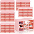 Amyhill 6 Pcs Mini Drawer Organizer Small Organizer with 9 Drawers Plastic Desktop Craft Storage Box for Office Home Room Jewelry Cosmetics Collection(Pink) by Amyhill