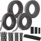 Tatuo 151 ft Braided Cable Sleeve Expandable Wire Sheathing(Silver, Black) by Tatuo