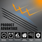 Blulu 7 Inch 1000 Pcs Black Cable Ties with Metal Tooth Self Locking - Image 5
