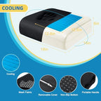 MINUPWELL 6" Gel Seat Cushion Extra Thick, 2 Layers Memory Foam Adult Booster Seat Cushion, Thick Wheelchair Cushions, Thick Adult Booster seat Chair Cushion for Car Seat - 18x16x6in -（Black） - Image 2
