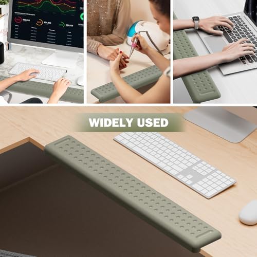 Leolee L-Shaped Desk Long Wrist Rest Elbow 60CM, Grey Arm Rest for Desk - Image 7