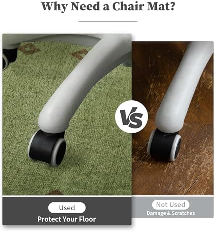chakme Office Chair Mat for Hardwood Floor, 72"x48" Easy Glide Computer Desk Mat Protector for Rolling Chair Under Desk Rug Nonslip Backing, Machine Wash, (Southwestern Sage) - Image 3
