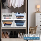Sorbus Stackable Closet Organizer, Open-Front Shelf Bins (4 Medium) - Image 5