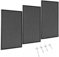 36 x 20 Inch Metal Pegboard Kit, 3Pack Pegboard Panels with 100Pack Hooks, Black Peg Board Wall Organizer for Garage Workbench by Unknown
